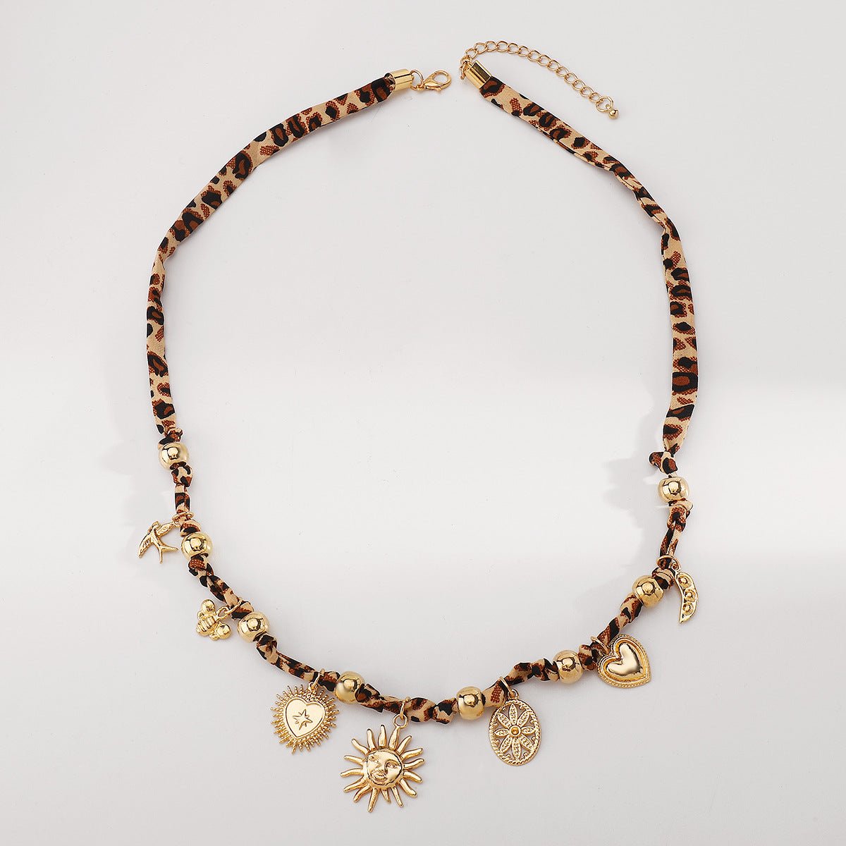 Solar Charm Leopard Rope Necklace - SHICCACHE