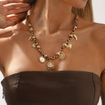 Solar Charm Leopard Rope Necklace - SHICCACHE