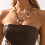 Solar Charm Leopard Rope Necklace - SHICCACHE