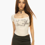 Spider Web Graphic Baby Tee - SHICCACHE