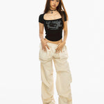 Spider Web Graphic Baby Tee - SHICCACHE