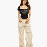 Spider Web Graphic Baby Tee - SHICCACHE