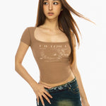 Spider Web Graphic Baby Tee - SHICCACHE