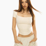 Square Neck Logo Tee - SHICCACHE