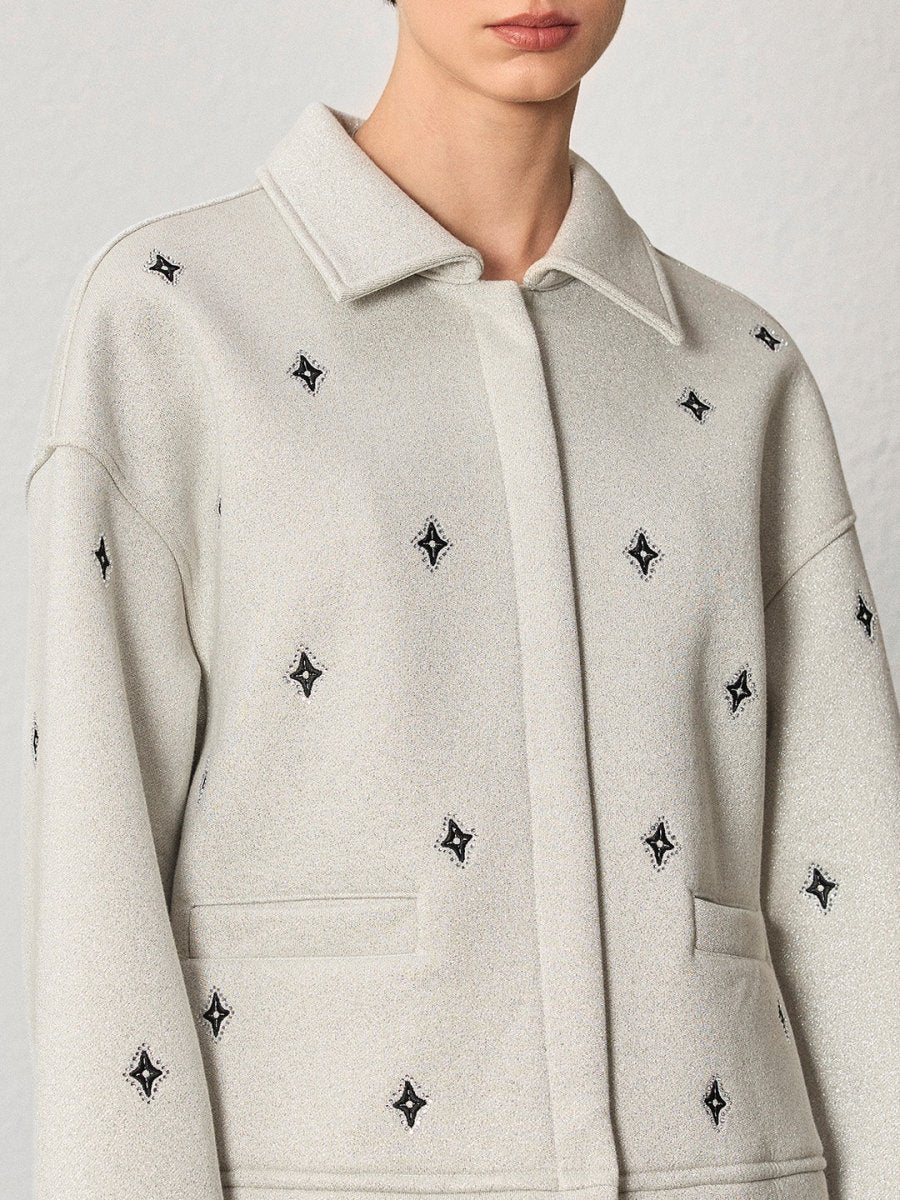 Star embroidered short jacket - SHICCACHE