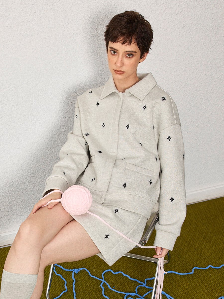 Star embroidered short jacket - SHICCACHE