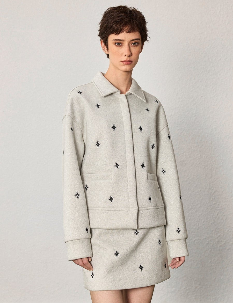 Star embroidered short jacket - SHICCACHE