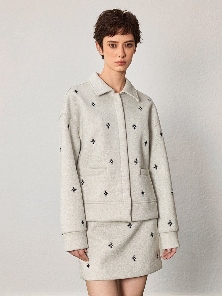 Star embroidered short jacket - SHICCACHE