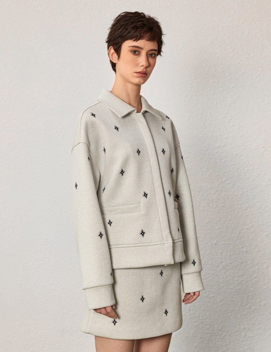 Star embroidered short jacket - SHICCACHE