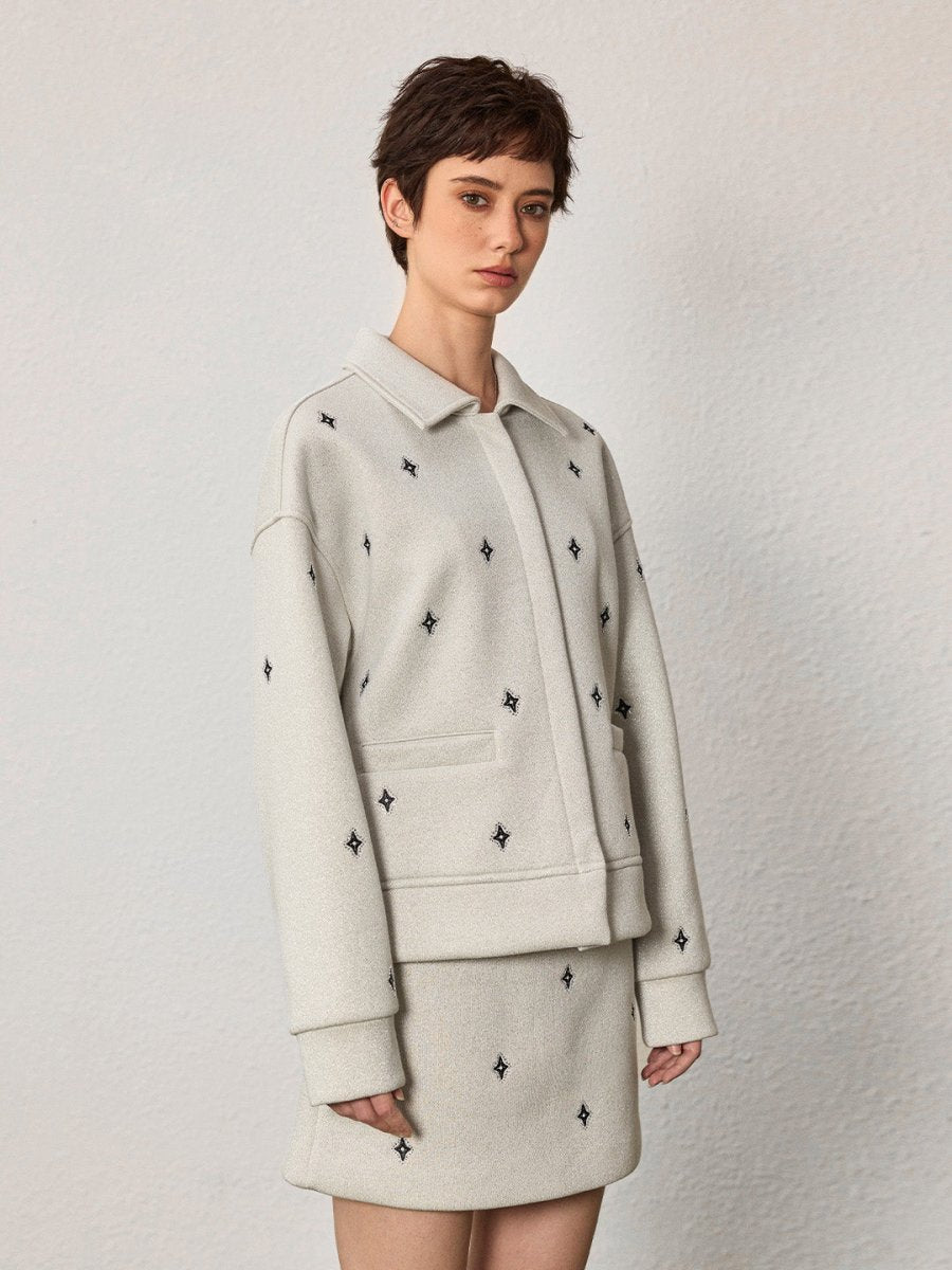Star embroidered short jacket - SHICCACHE