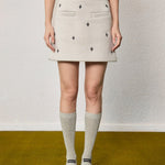 Star embroidered skirt - SHICCACHE