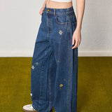 Starry Denim Wide - Leg Jeans - SHICCACHE