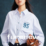 Striped Cropped Shirt - SHICCACHE