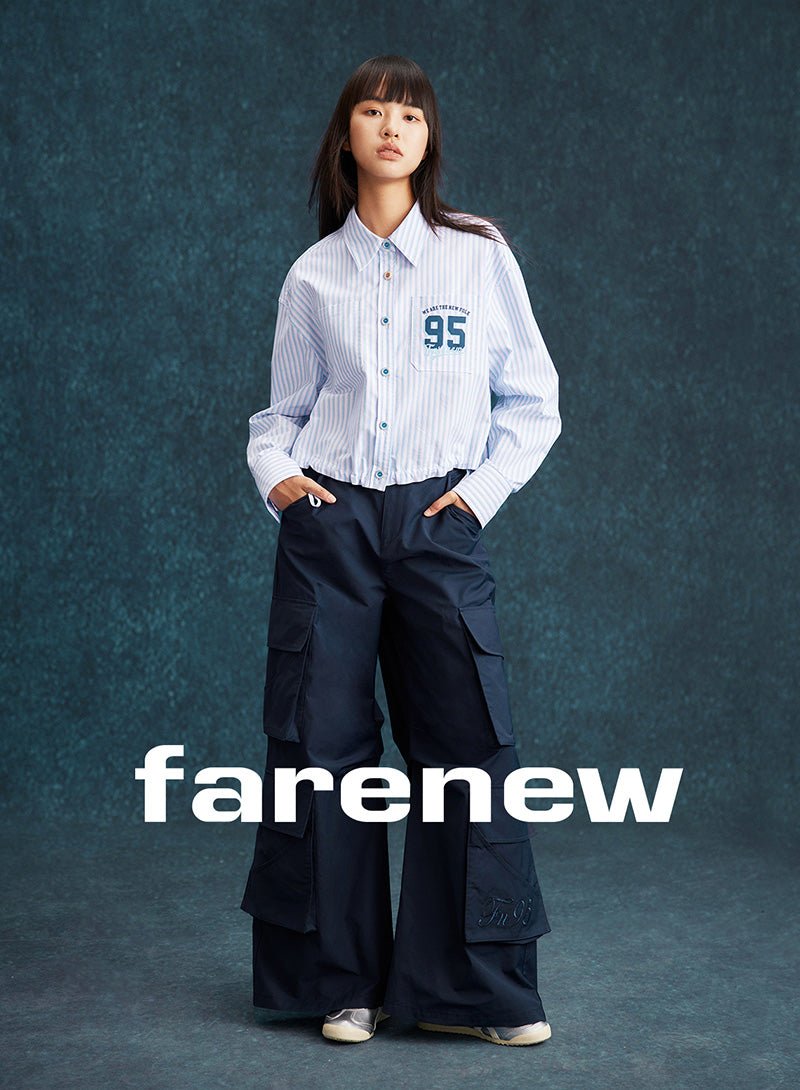 Striped Cropped Shirt - SHICCACHE