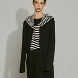Striped Illusion Layer Dress - SHICCACHE