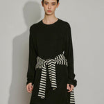 Striped Illusion Layer Dress - SHICCACHE
