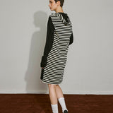 Striped Illusion Layer Dress - SHICCACHE