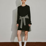 Striped Illusion Layer Dress - SHICCACHE