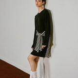 Striped Illusion Layer Dress - SHICCACHE