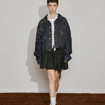 Studded Charm Denim Jacket - SHICCACHE