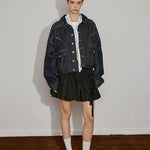 Studded Charm Denim Jacket - SHICCACHE