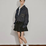 Studded Charm Denim Jacket - SHICCACHE