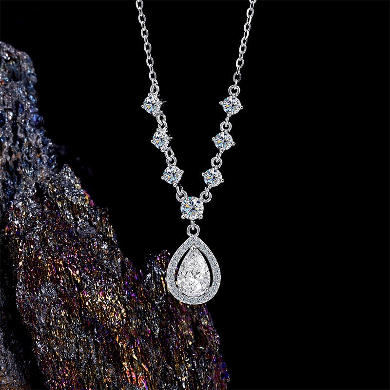 Tear - Drop Zircon Necklace - SHICCACHE