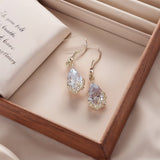 Teardrop Zircon Drop Earrings - SHICCACHE