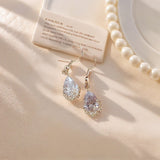 Teardrop Zircon Drop Earrings - SHICCACHE