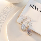 Teardrop Zircon Drop Earrings - SHICCACHE