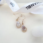 Teardrop Zircon Drop Earrings - SHICCACHE