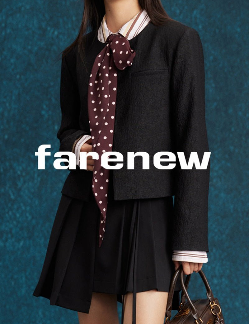 Textured Cropped Blazer - SHICCACHE