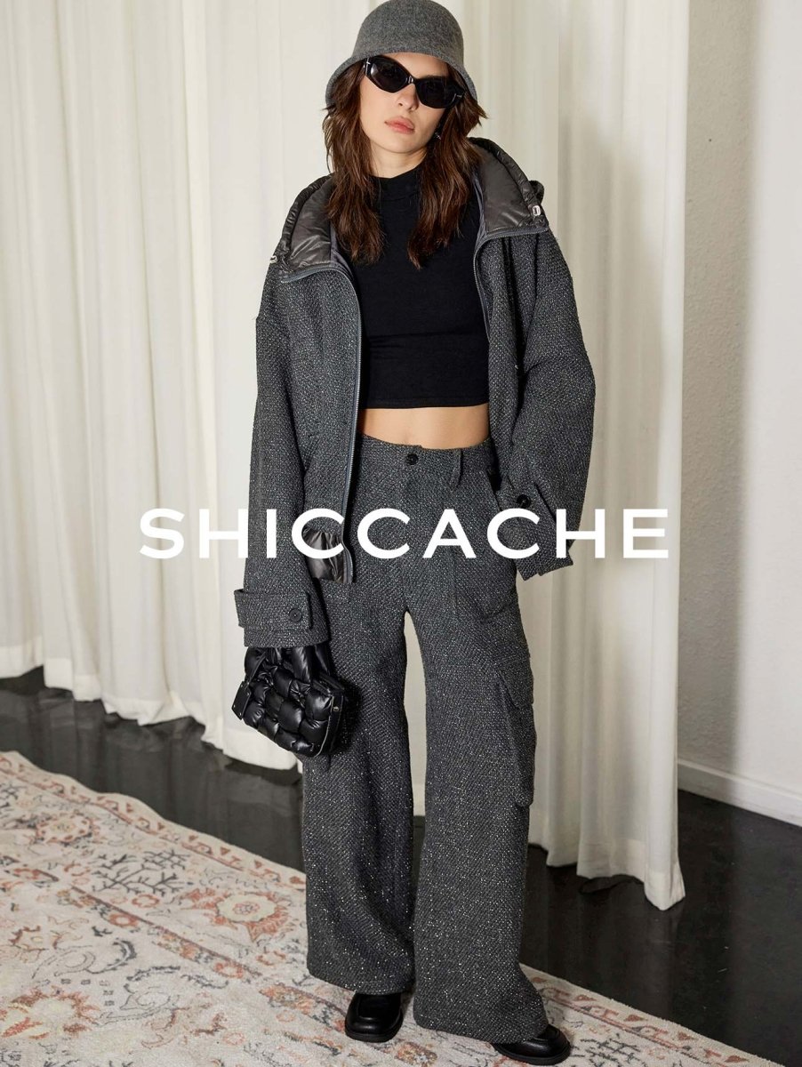 Tweed Two - Piece Set in Grey - SHICCACHE