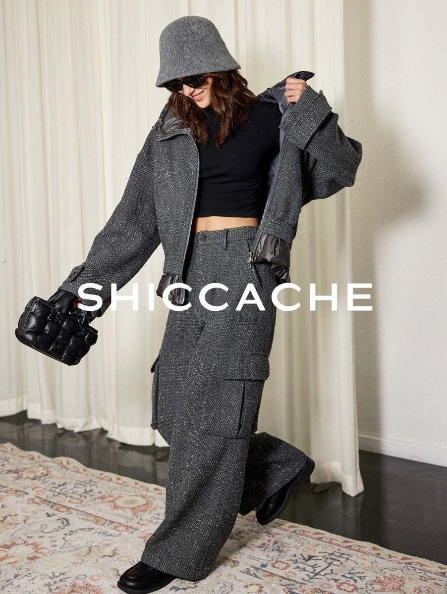 Tweed Two - Piece Set in Grey - SHICCACHE