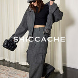 Tweed Two - Piece Set in Grey - SHICCACHE