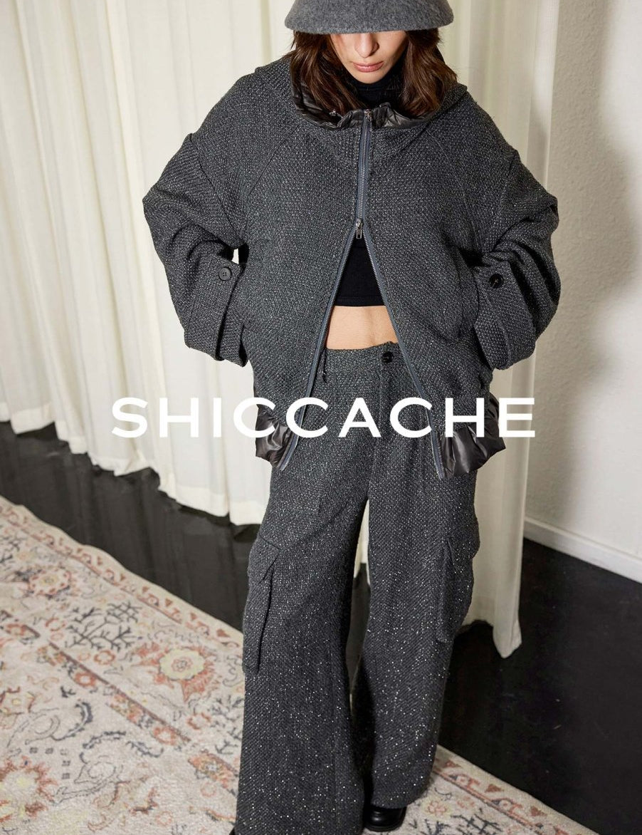 Tweed Two - Piece Set in Grey - SHICCACHE
