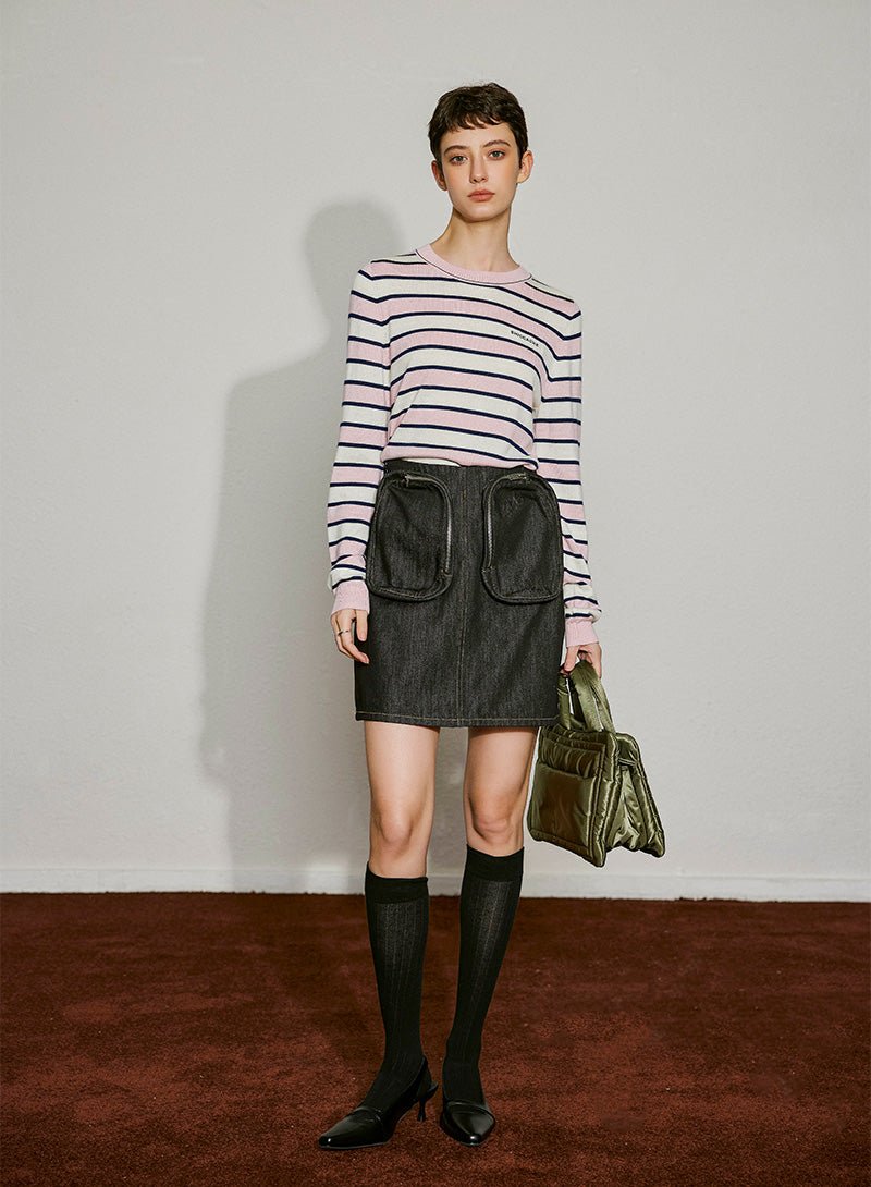 Urban Utility Denim Mini Skirt - SHICCACHE