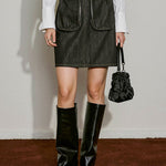 Urban Utility Denim Mini Skirt - SHICCACHE