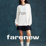 Vintage Lettered Collar Long Sleeve Tee - SHICCACHE