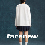 Vintage Lettered Collar Long Sleeve Tee - SHICCACHE