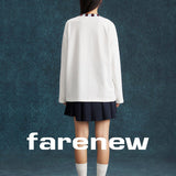 Vintage Lettered Collar Long Sleeve Tee - SHICCACHE