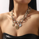 Vintage Roman Coin Pendant Necklace - SHICCACHE