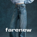 Washed Denim Belted Trousers - SHICCACHE