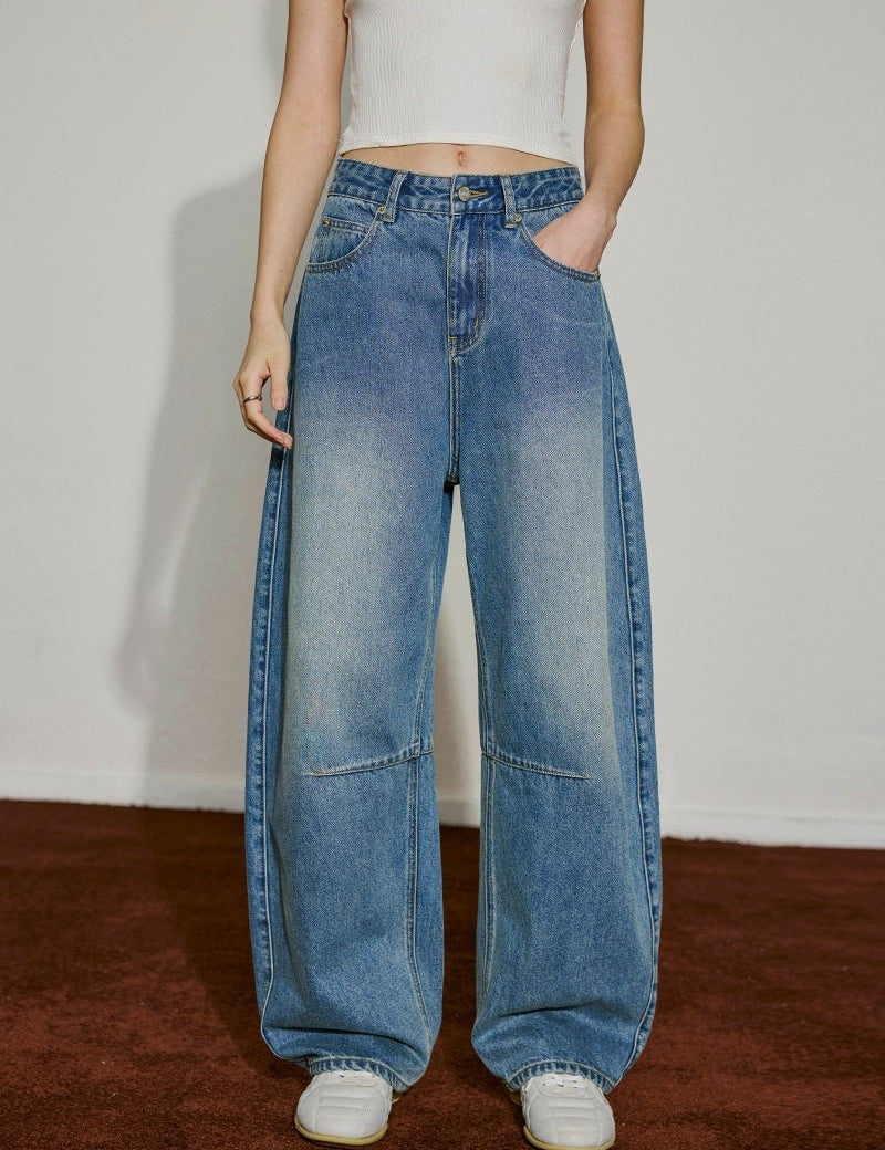 Wide - Leg Panel Denim Jeans - SHICCACHE