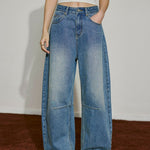 Wide - Leg Panel Denim Jeans - SHICCACHE