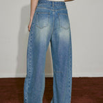 Wide - Leg Panel Denim Jeans - SHICCACHE