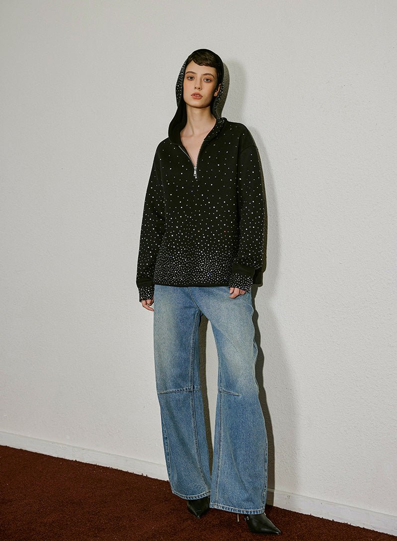 Wide - Leg Panel Denim Jeans - SHICCACHE