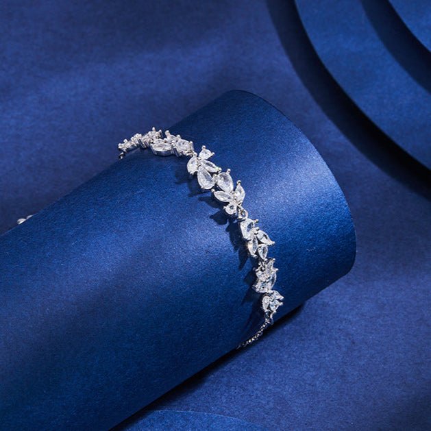 Zircon Leaf Cluster Bracelet - SHICCACHE