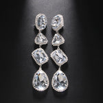 Zircon Waterfall Glam Drop Earrings - SHICCACHE