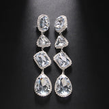 Zircon Waterfall Glam Drop Earrings - SHICCACHE